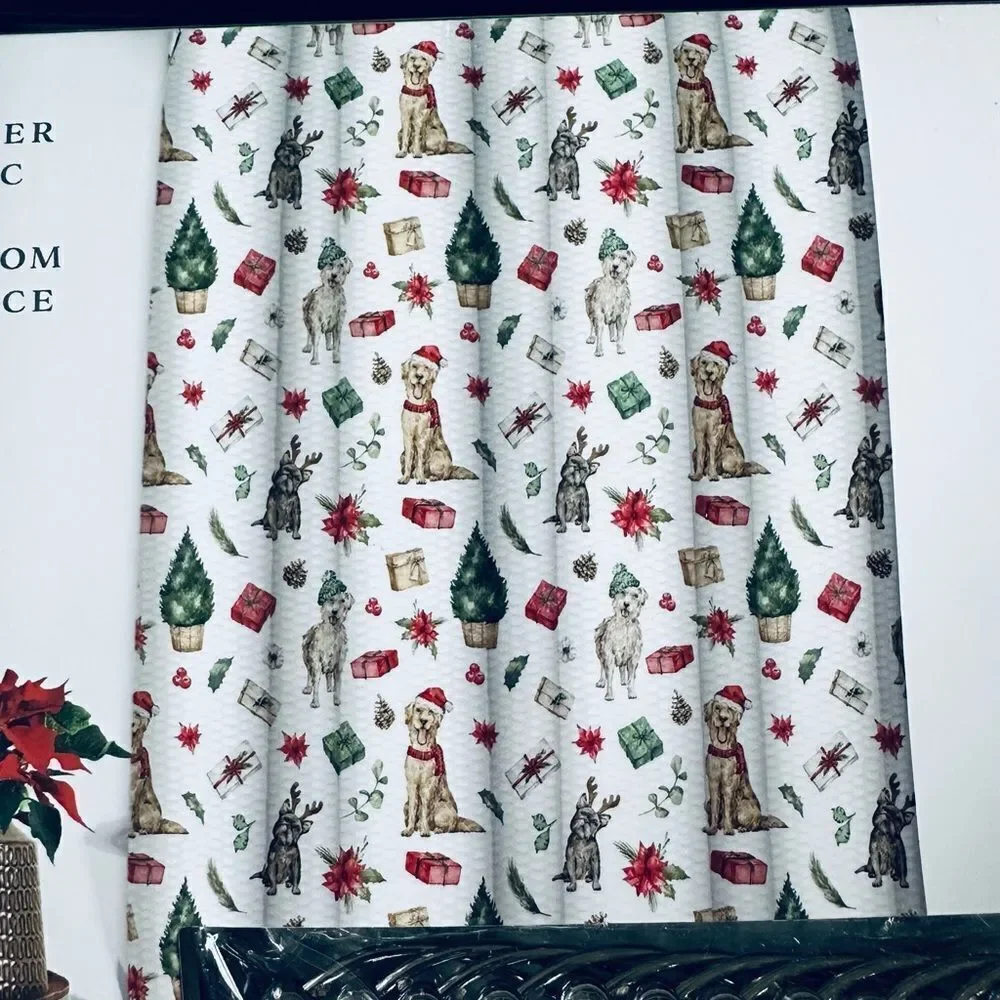 Christmas Dogs Holiday 13-pc Shower Curtain Bath Set